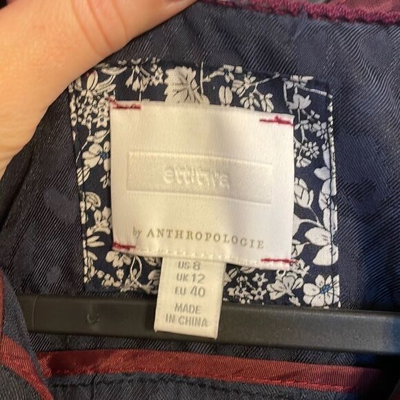 Anthropologie Ett Twa James Tie Waist Jumpsuit Navy 8 - Picture 8 of 10